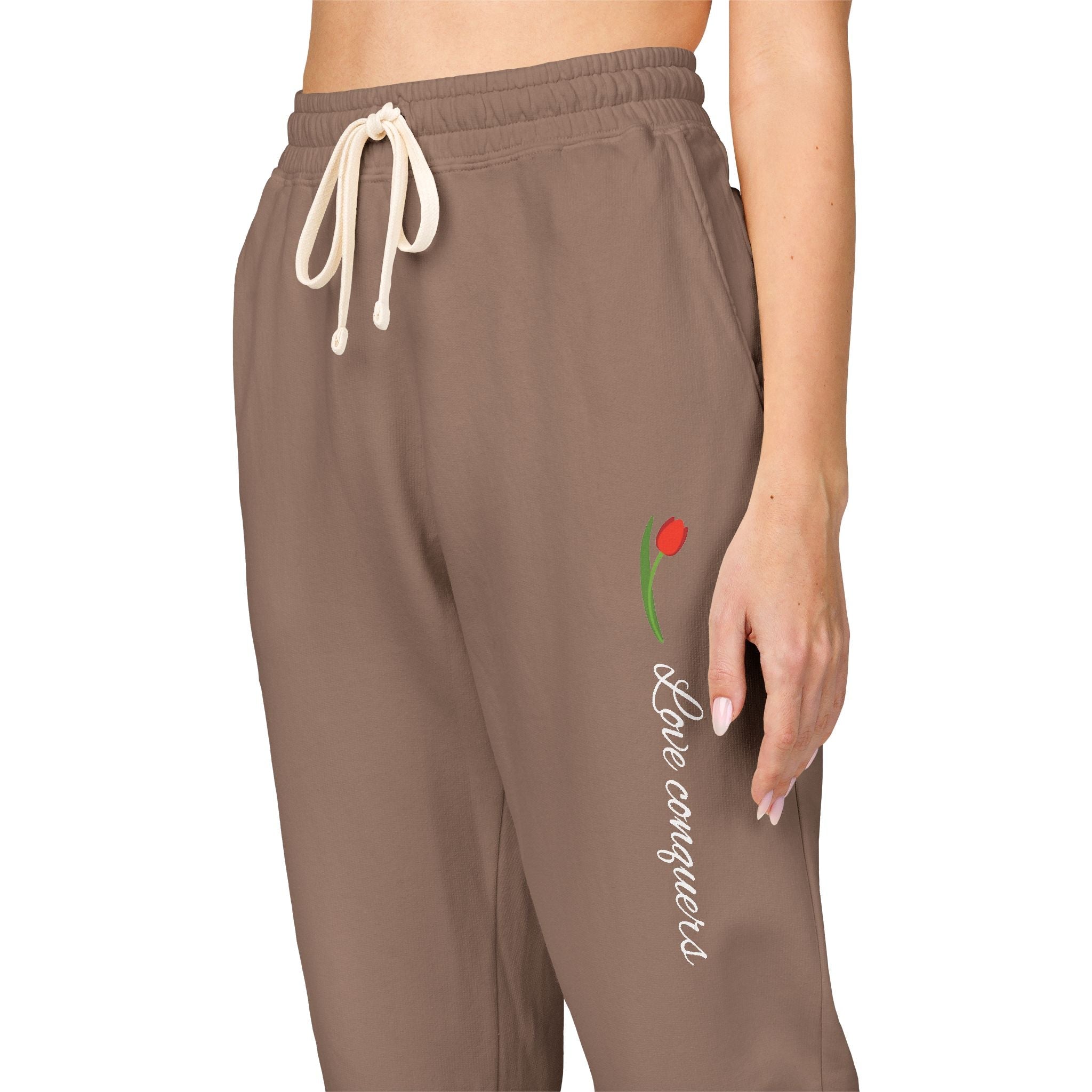 Embroidered Tulip Sweats - Hiraeth Manor