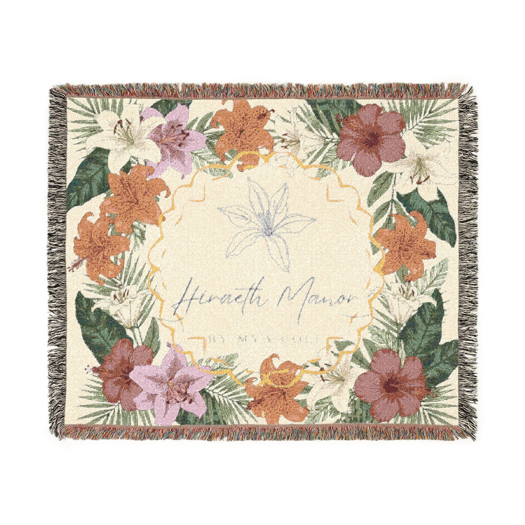 Floral Hiraeth Manor Throw Blanket - Hiraeth Manor