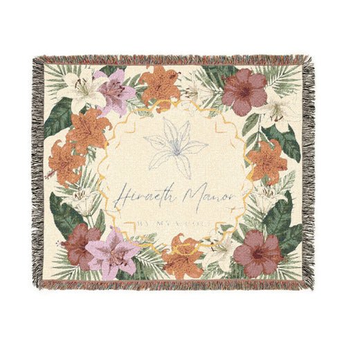 Floral Hiraeth Manor Throw Blanket - Hiraeth Manor